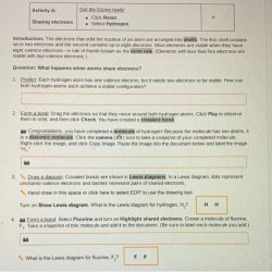 Covalent bond gizmo answer key