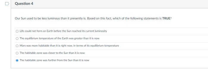 Habitable zones student guide answers