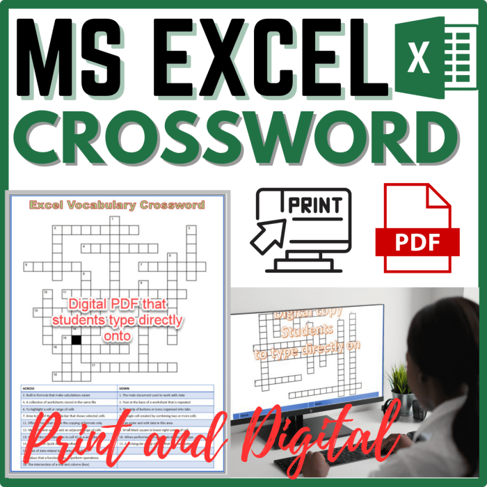 Excel vocabulary crossword puzzle answers