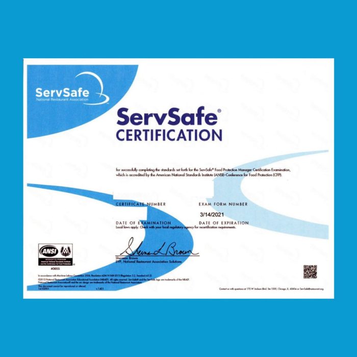 Servsafe manager en espanol examen