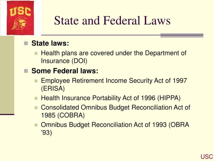 Federal and state laws that regulate the hts